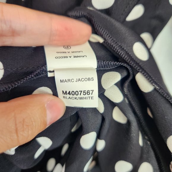 Marc Jacobs Black and White Polka Dot Blouse - Picture 12 of 12